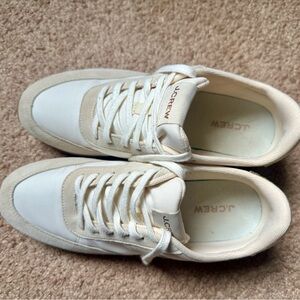 J.Crew White and Cream Sneakers Trainers Size 8